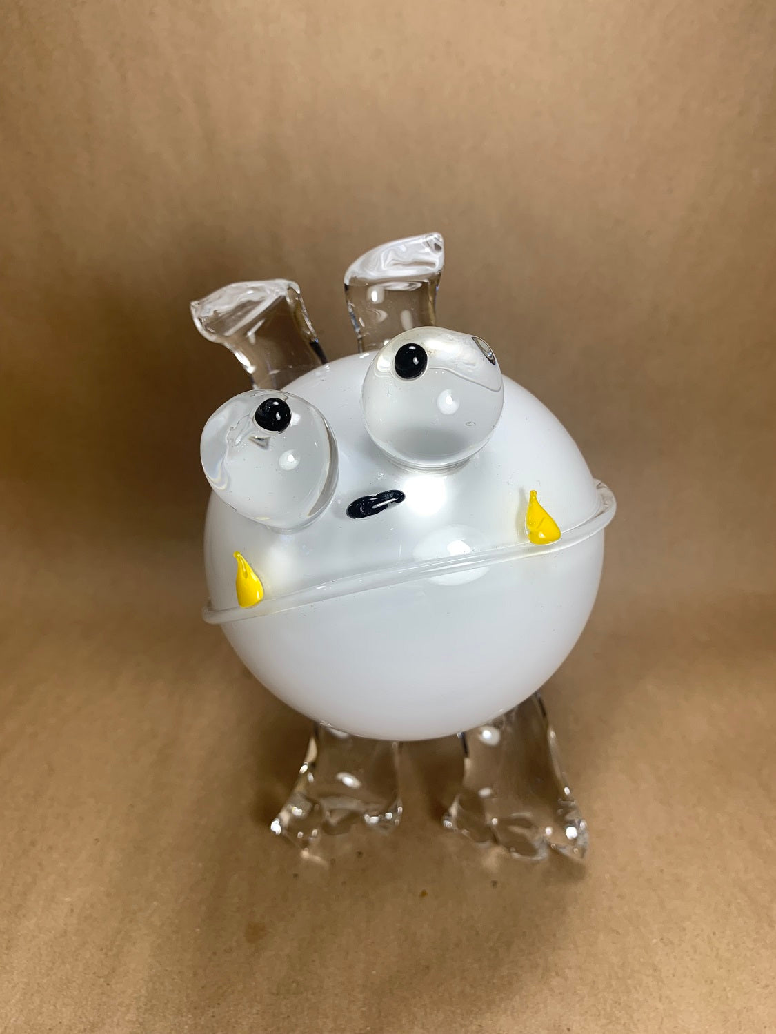 Blown Glass Dog 8"H
