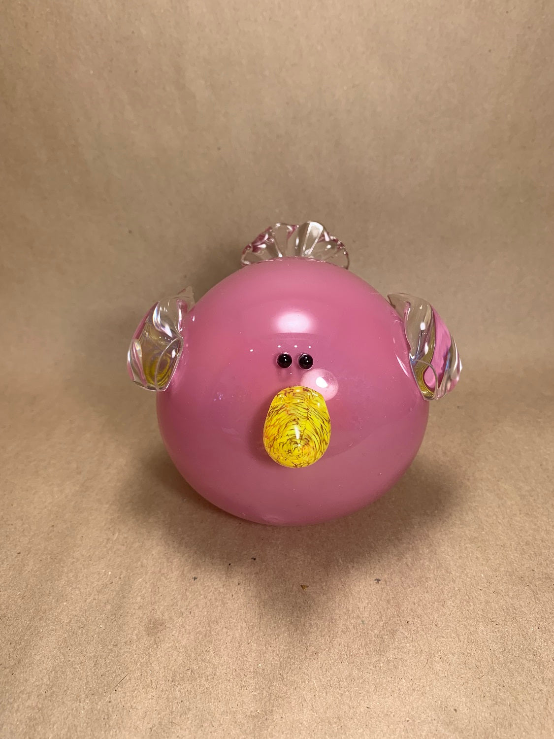 Blown Glass Bird 4"H