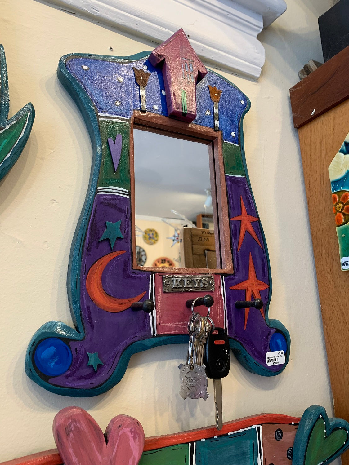 Key Holder Mirror 17"x 12"