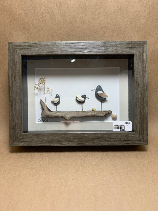 Framed Collage of Beach Finds 5x7 Style #1