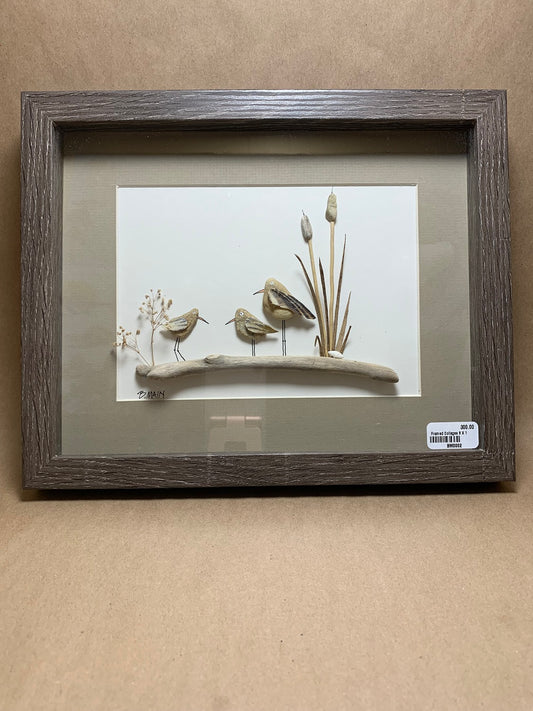 Framed Collage of Beach Finds 8x10