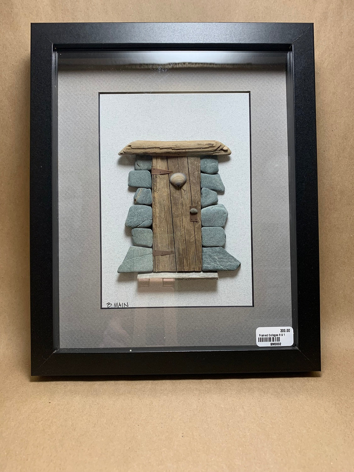 Framed Collage of Beach Finds 8x10