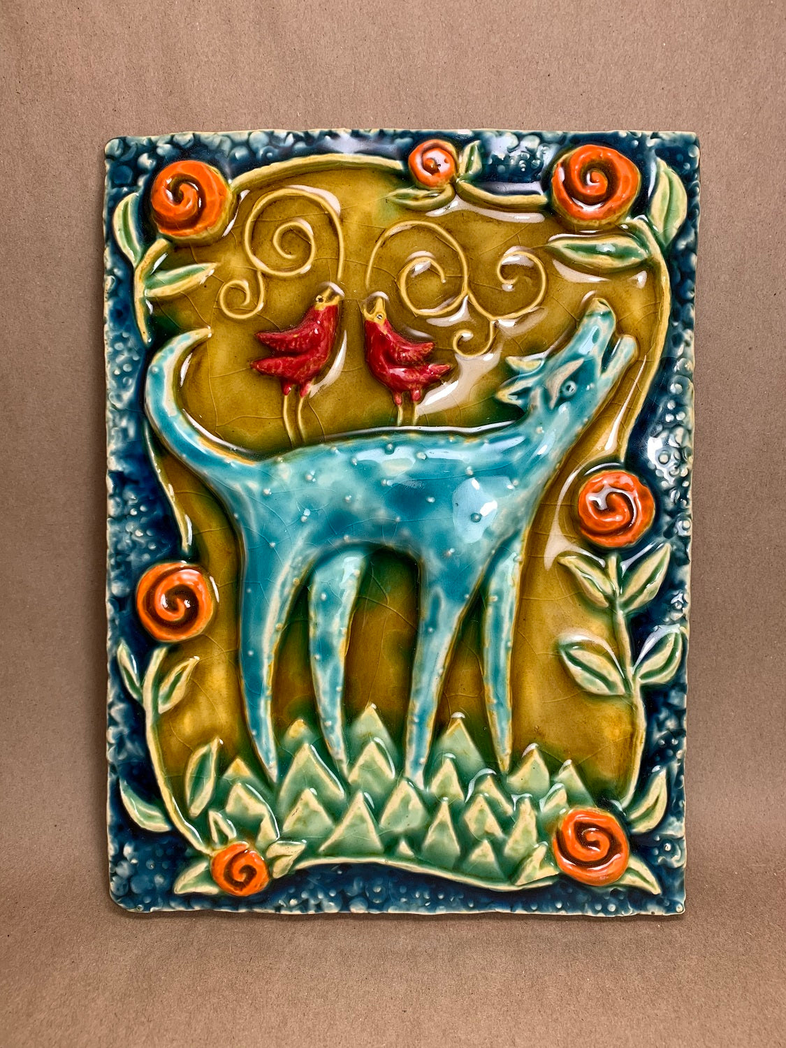 Bird Dog Tile Approx 7.5"x 10"