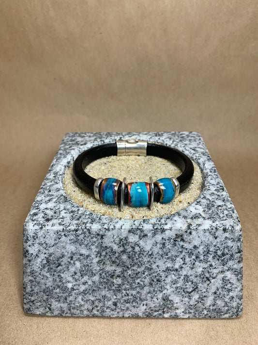 Turquoise Trail Black with Magnetic Clasp