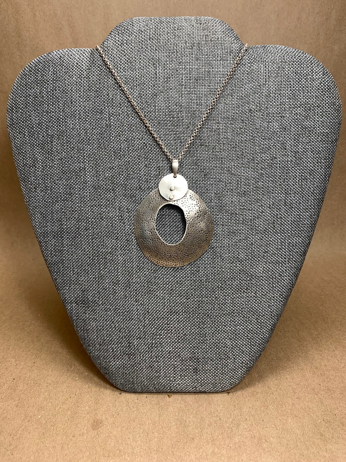 Sterling Silver Donut Necklace