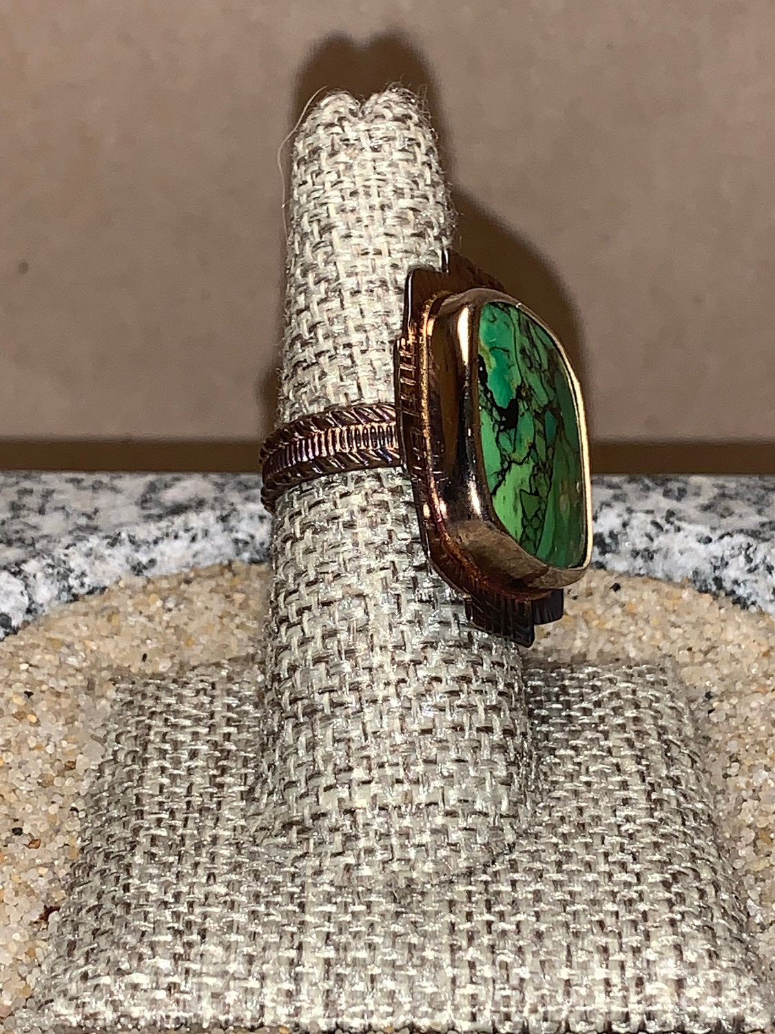 sz7 Mosaic Turq/Sterling Ring