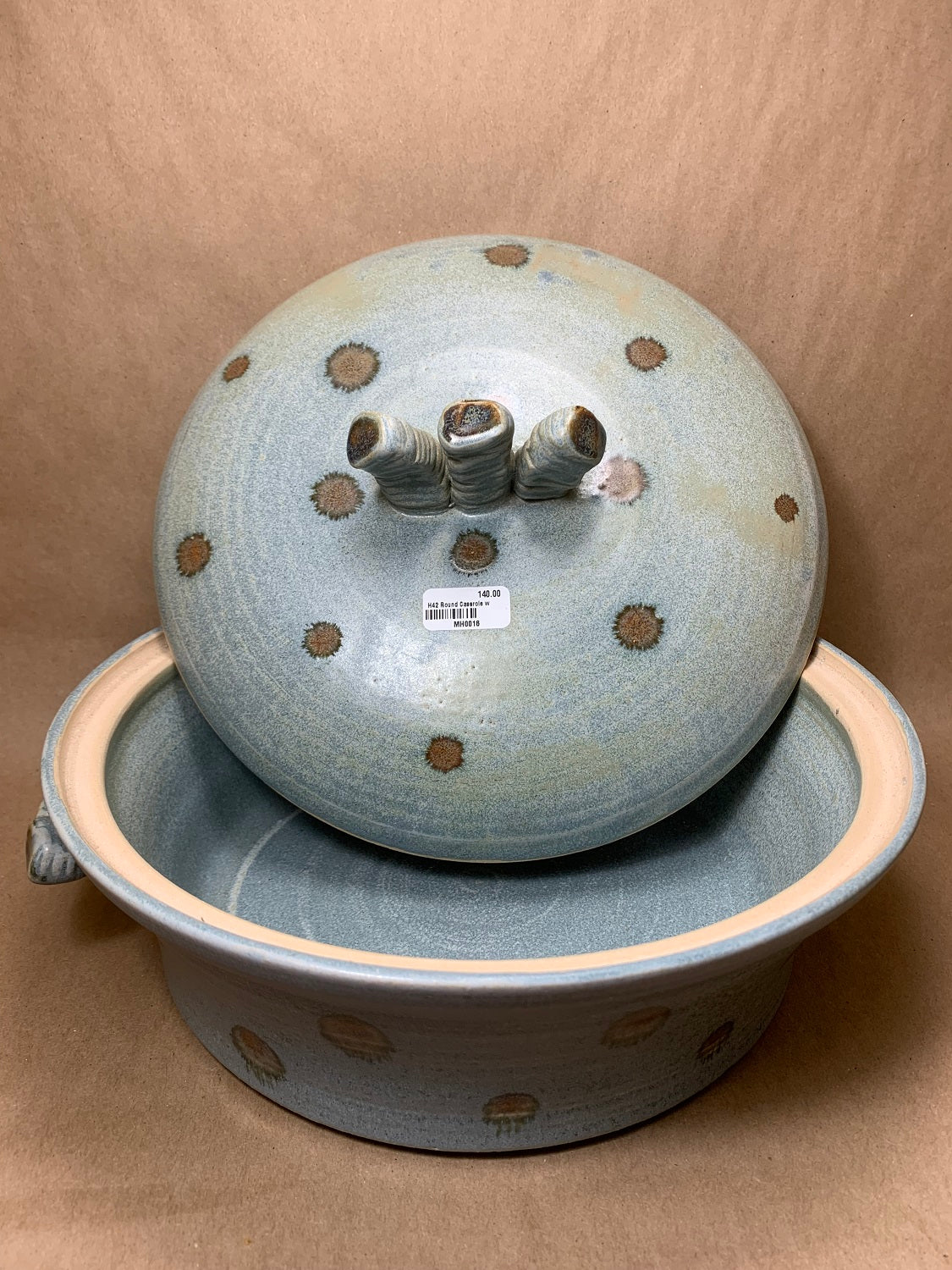 Round Caserole Dish w/ Lid 10" Dia