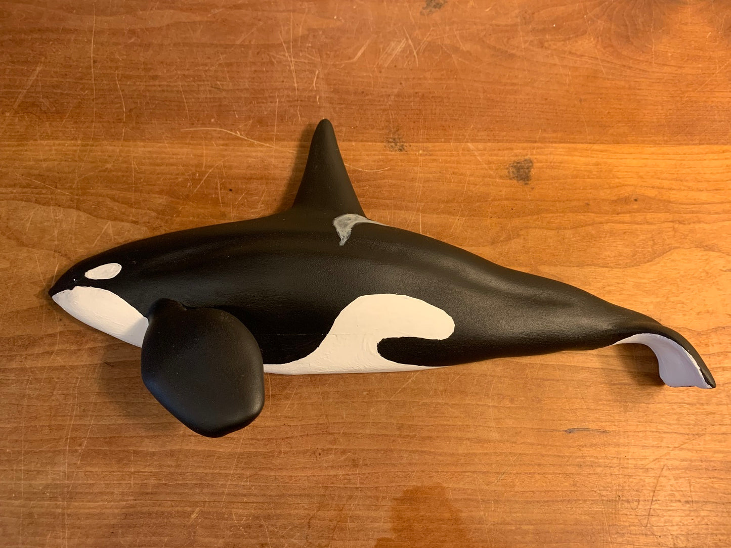 Hand Carved Male Killer Whale