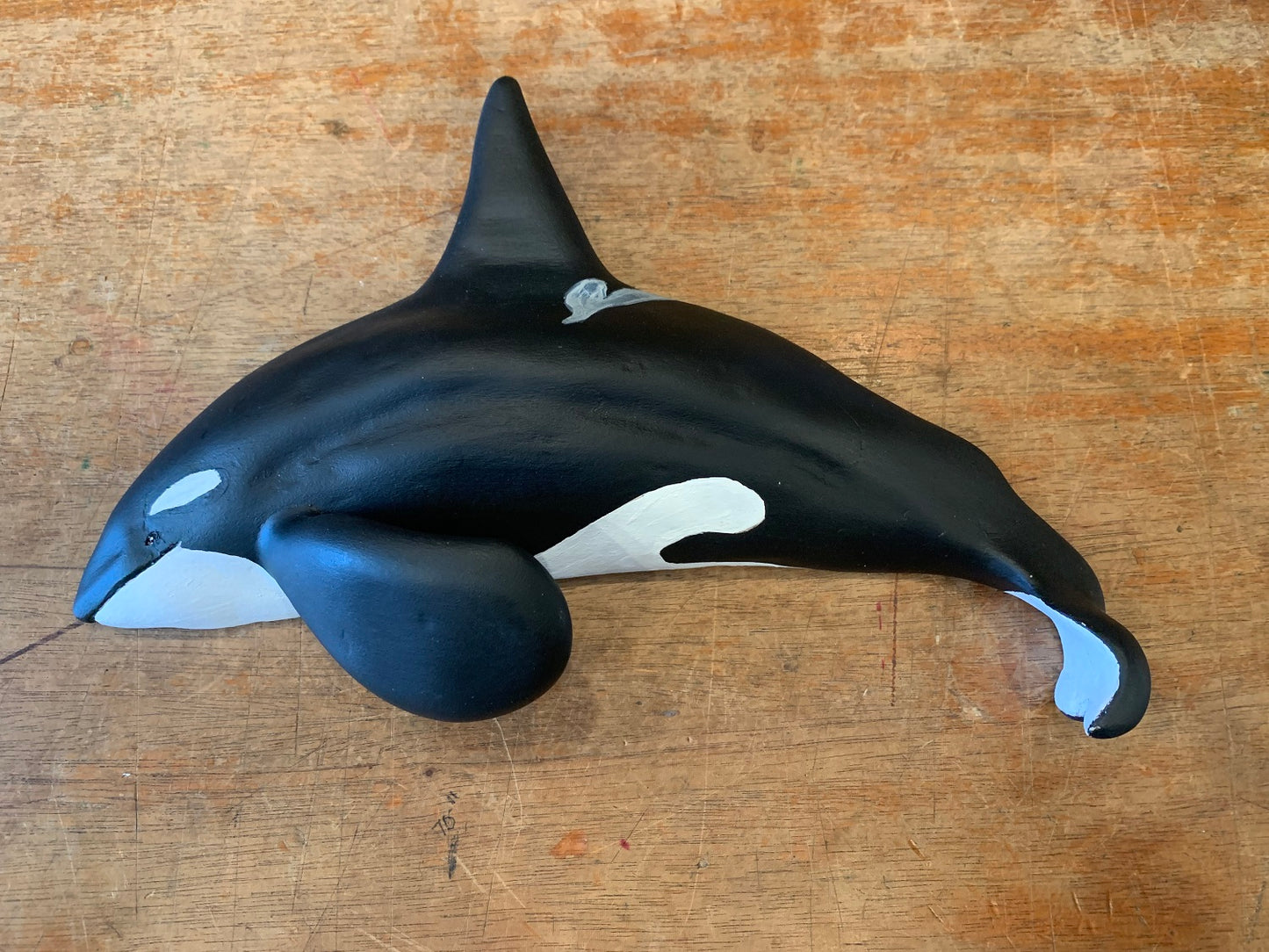 Hand Carved Male Killer Whale