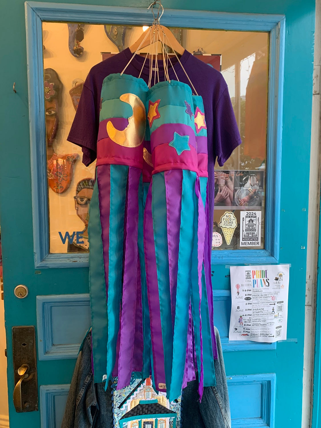 36" Moon and Stars Wind Sock