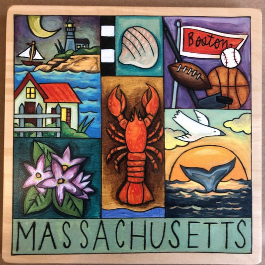 9X9 "The Bay State" Plaque
