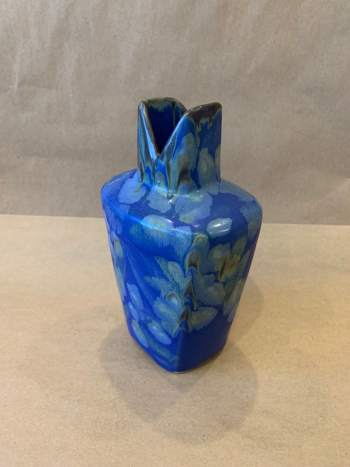 Small Vase 6.5"H w/ Blue Glaze