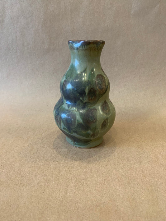 Mini Bottle w/ Green Glaze 5"H