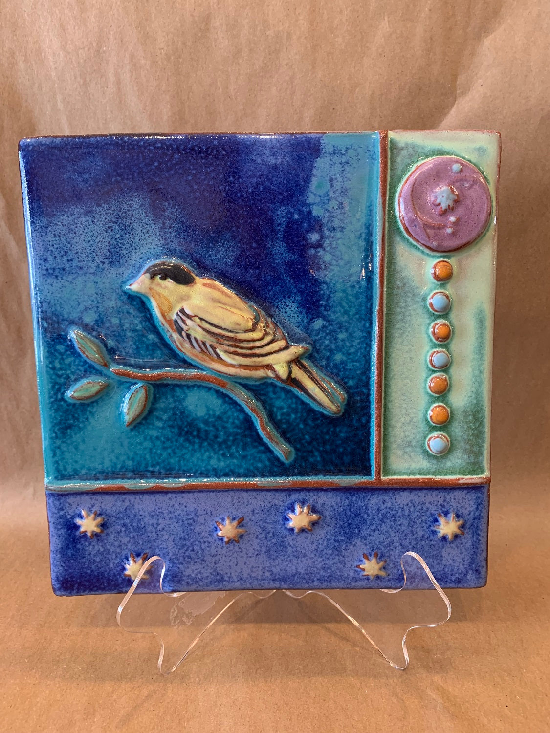 Lush Life Finch Tile 9"X 9"