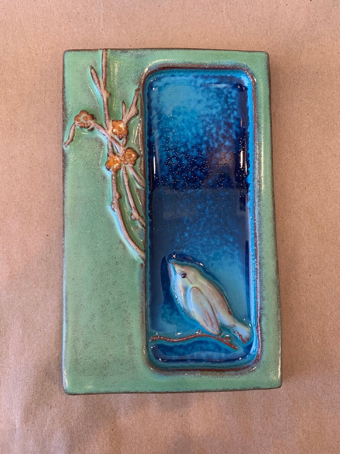 Wren Aqua Pea Tile 4.5"X 7"