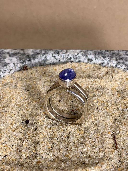 Sterling Silver and Tanzanite Ring SZ 7
