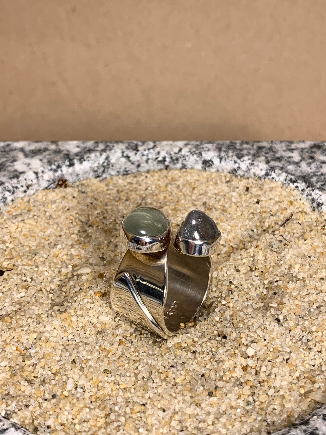 Sterling Silver and Prynite Ring SZ 6.5