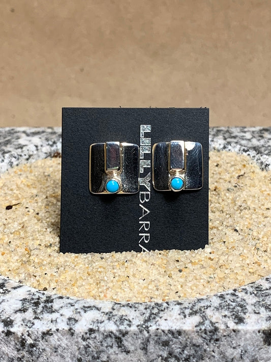 Sterling Silver and Turquoise Post Earrings