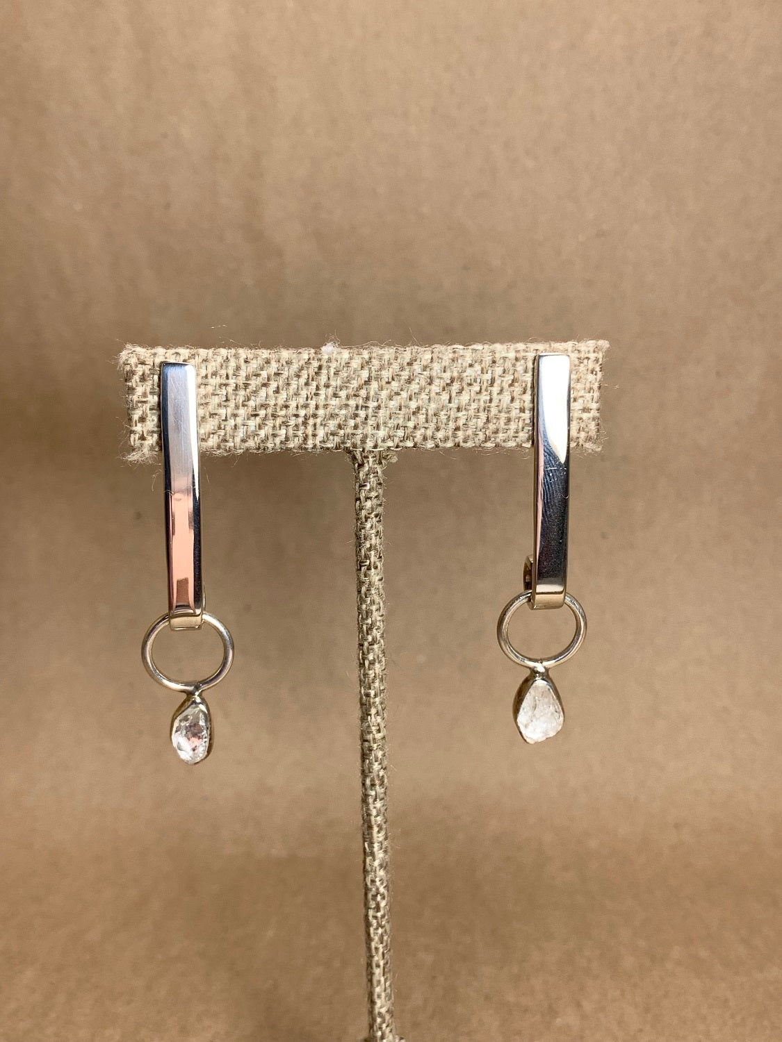 Sterling Silver and Herkimer Diamond Post Earrings
