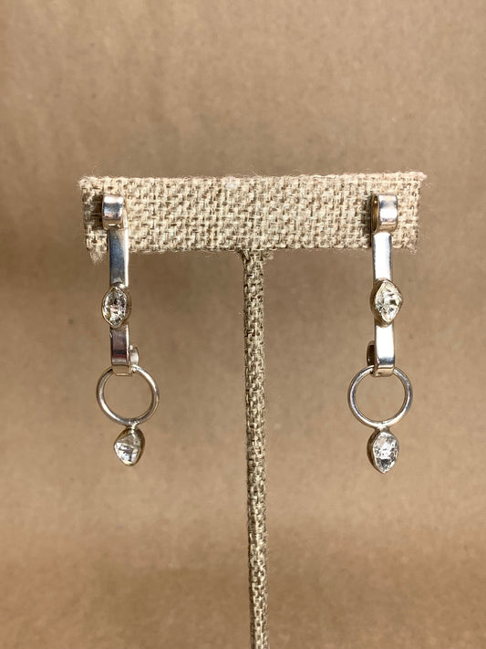 Sterling Silver and Herkimer Diamond Post Earrings