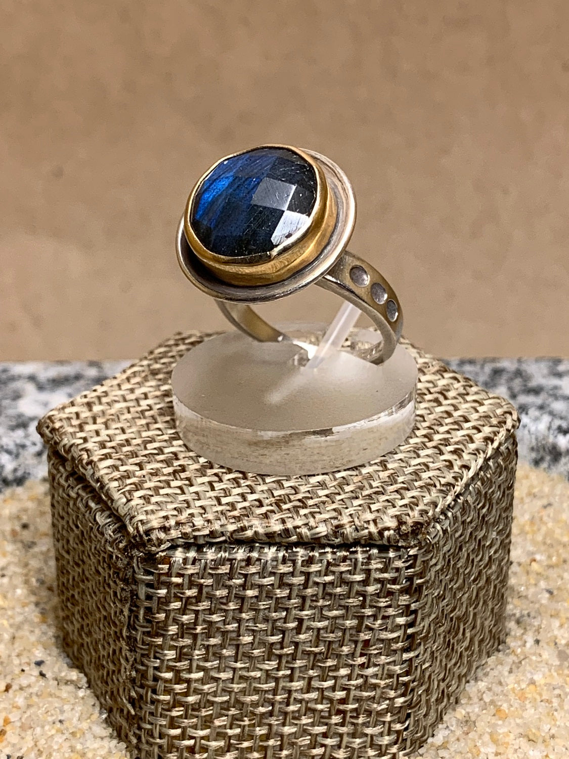 Labrodorite, 14K Gold Filled and Silver Ring Size 7