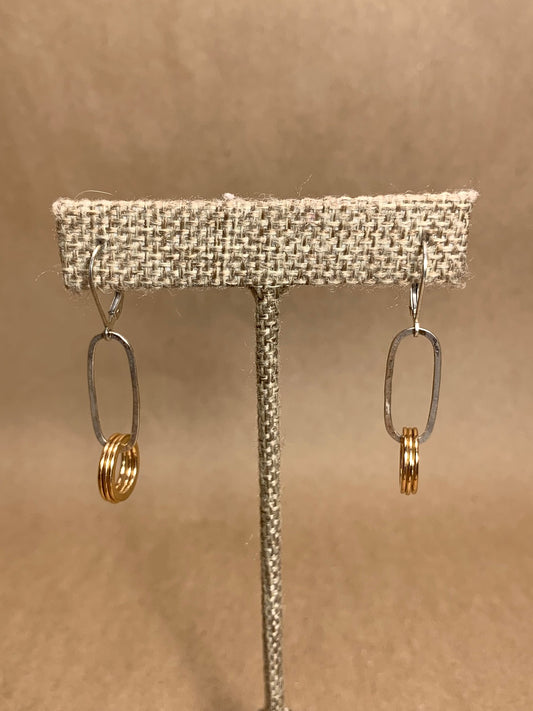 14K Gold Filled and Sterling Silver Lever Back Earrings