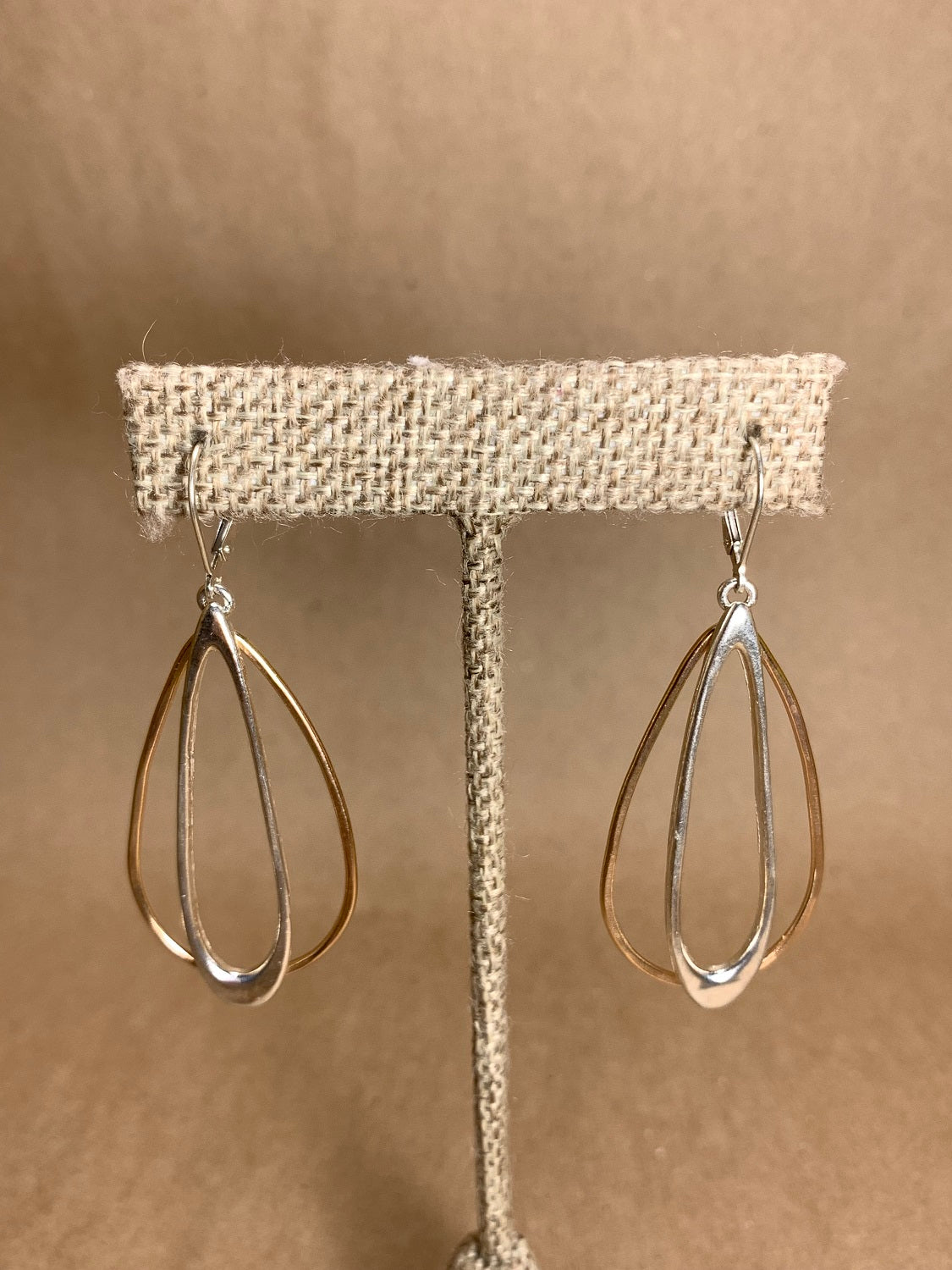 14K Gold Filled and Sterling Silver Teardrop Lever Back Earrings