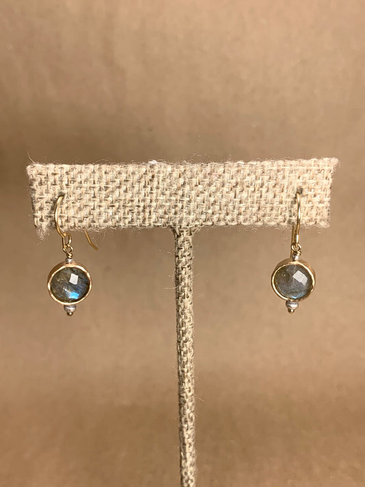 Labradorite and 14K Gold Filled Drop Earrings
