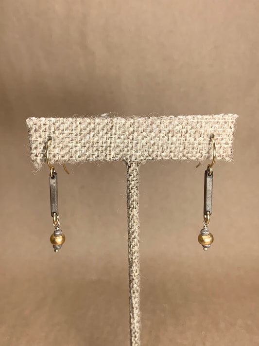 Sterling Silver and 14K Gold Filled Drop Earrings