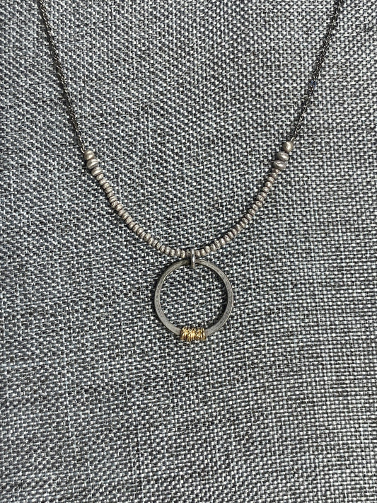 Sterling Silver and 14K Gold Filled Necklace 18"