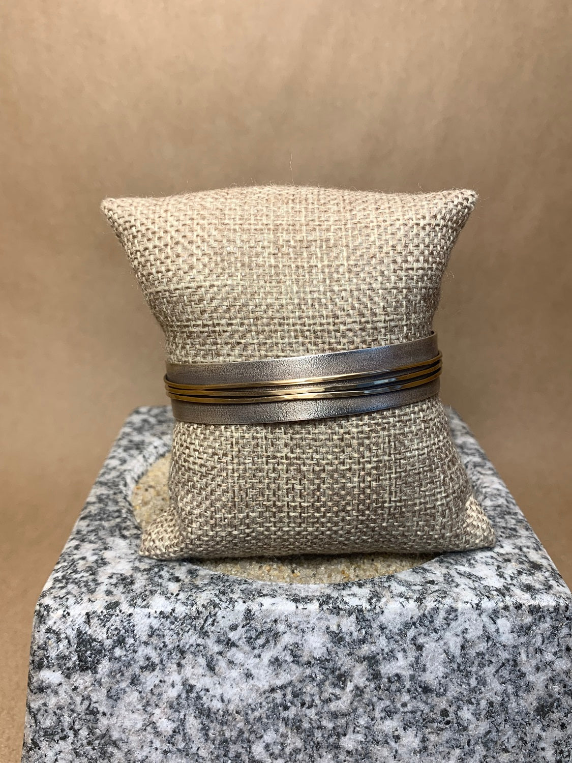 Sterling Silver and 14K Gold Filled Cuff 1/2" Wide
