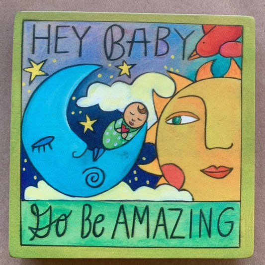 6X6 "Welcome to the World" Plaque