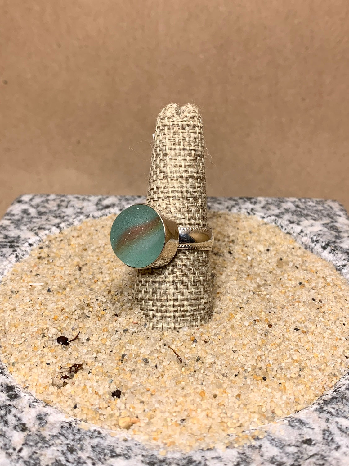 Aqua Marble/Sterling Silver Ring size 8