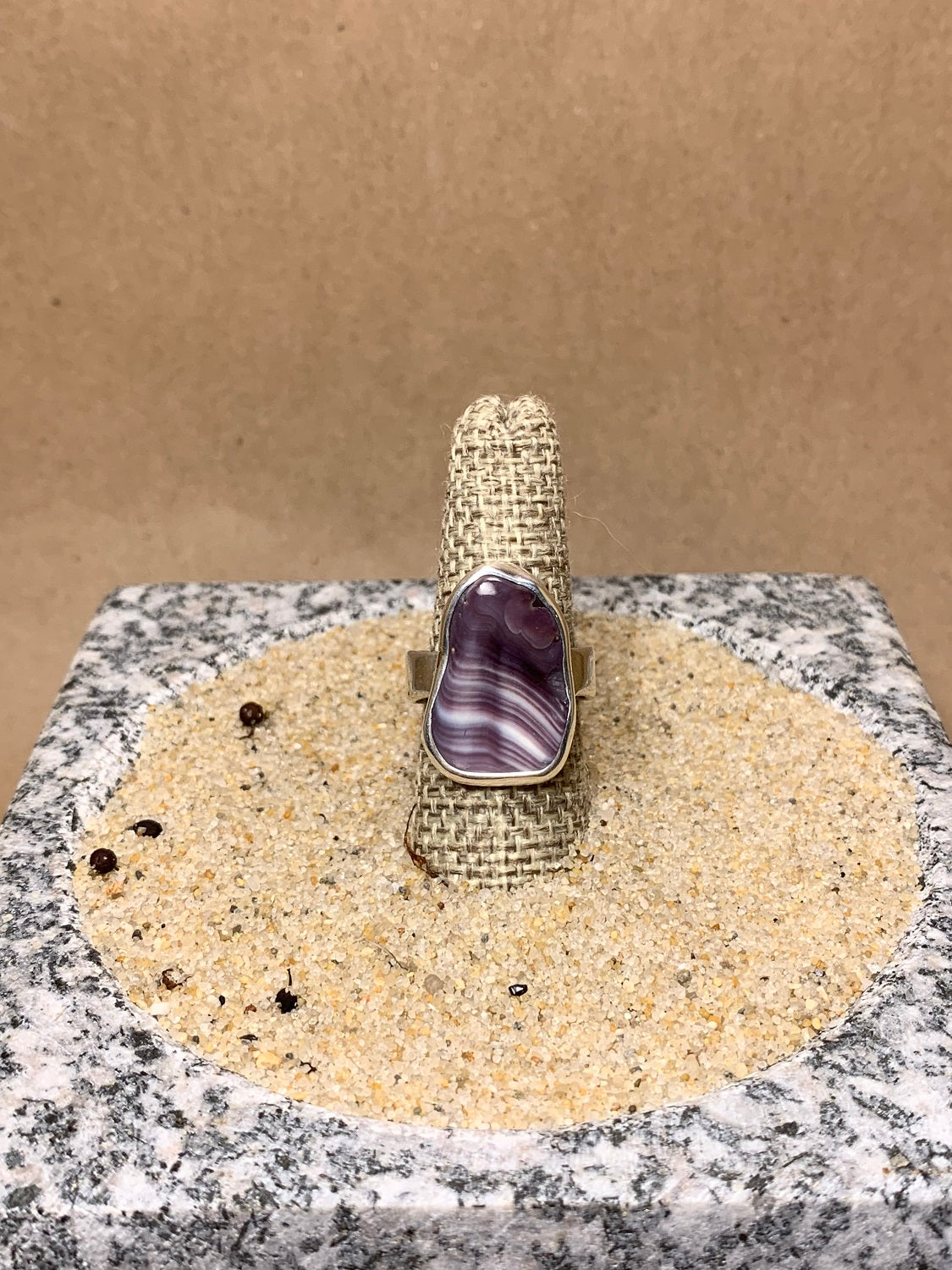 Wampum and Sterling Silver Ring size 7.5