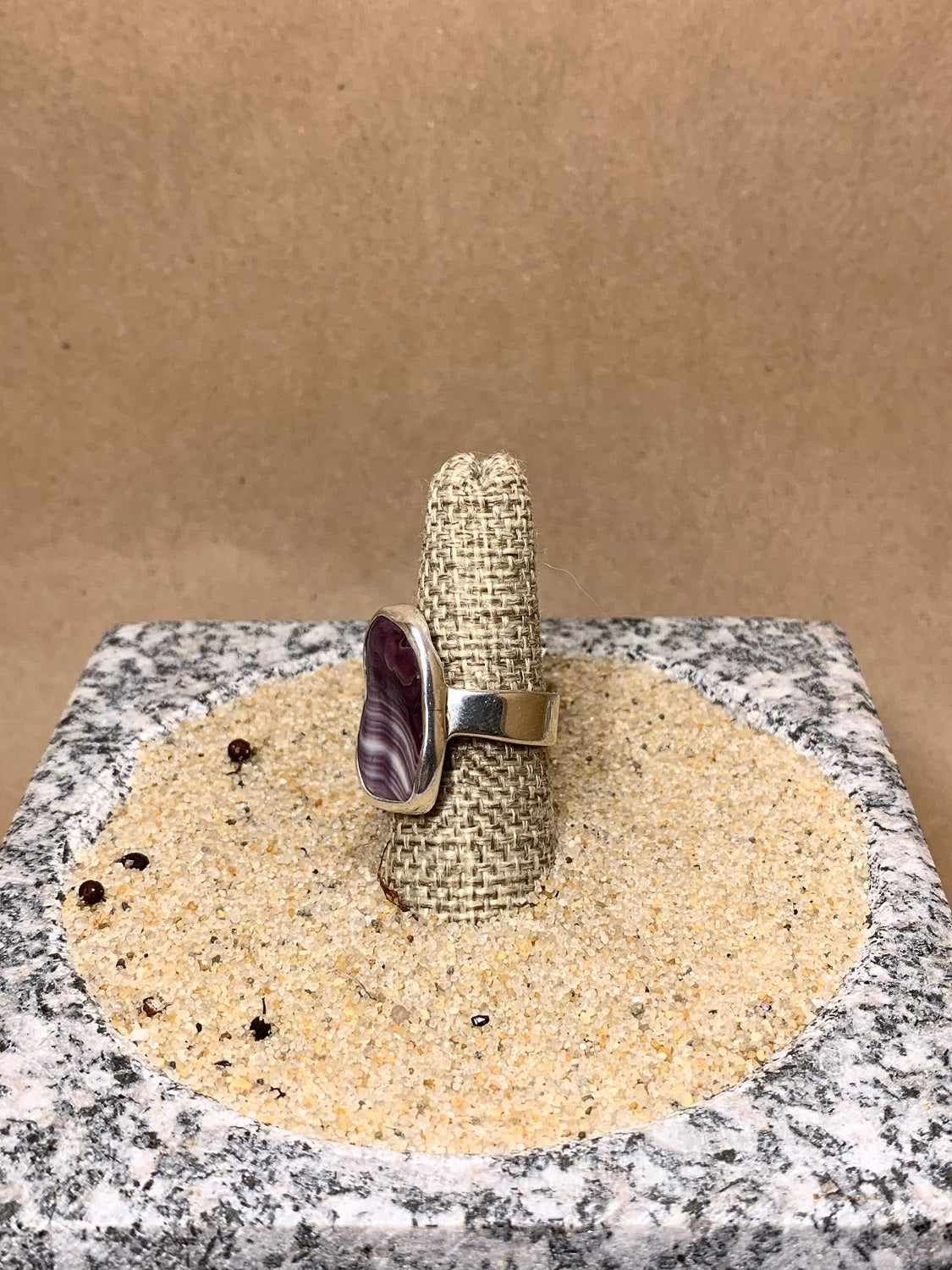 Wampum and Sterling Silver Ring size 7.5