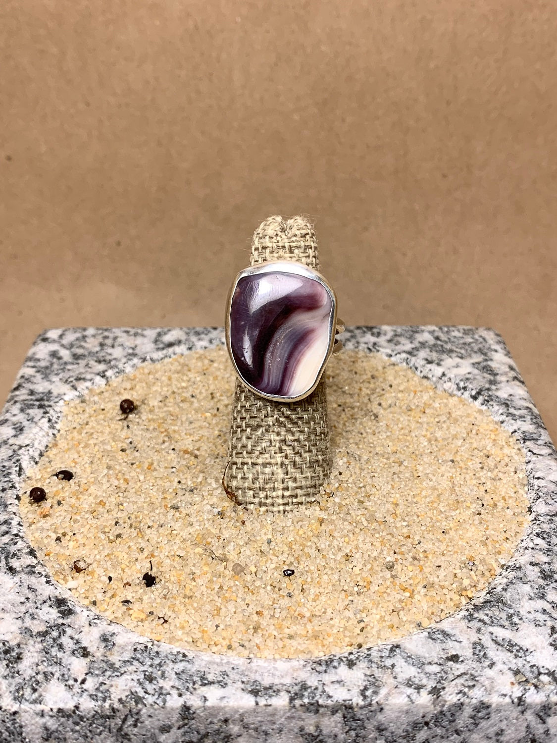 Wampum and Sterling Silver Ring size 6