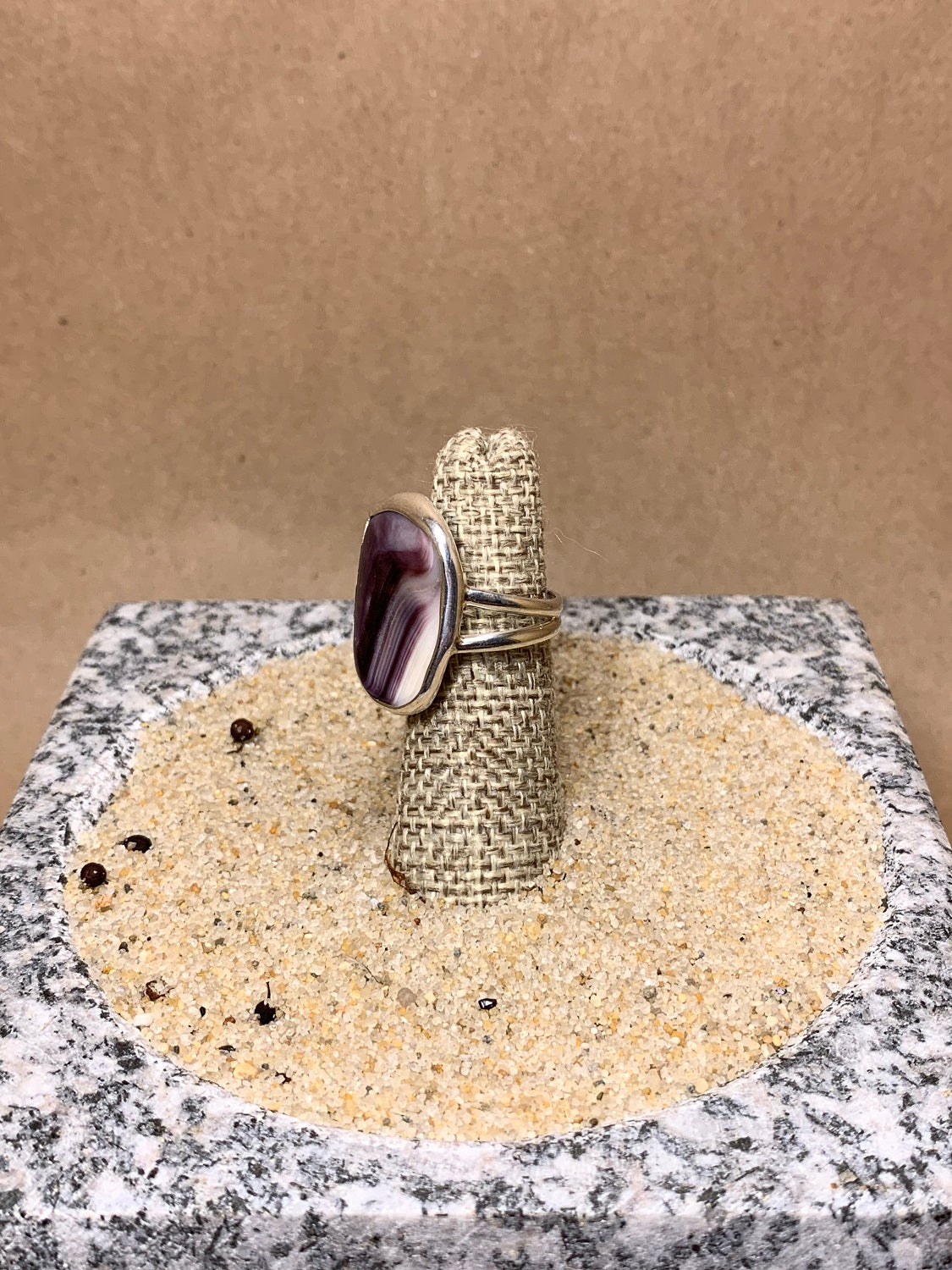 Wampum and Sterling Silver Ring size 6