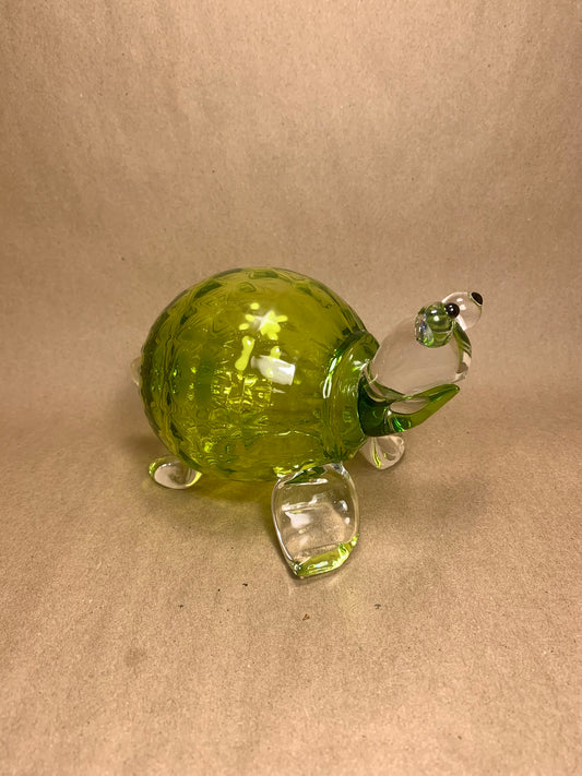 Blown Glass Chicken 7"H