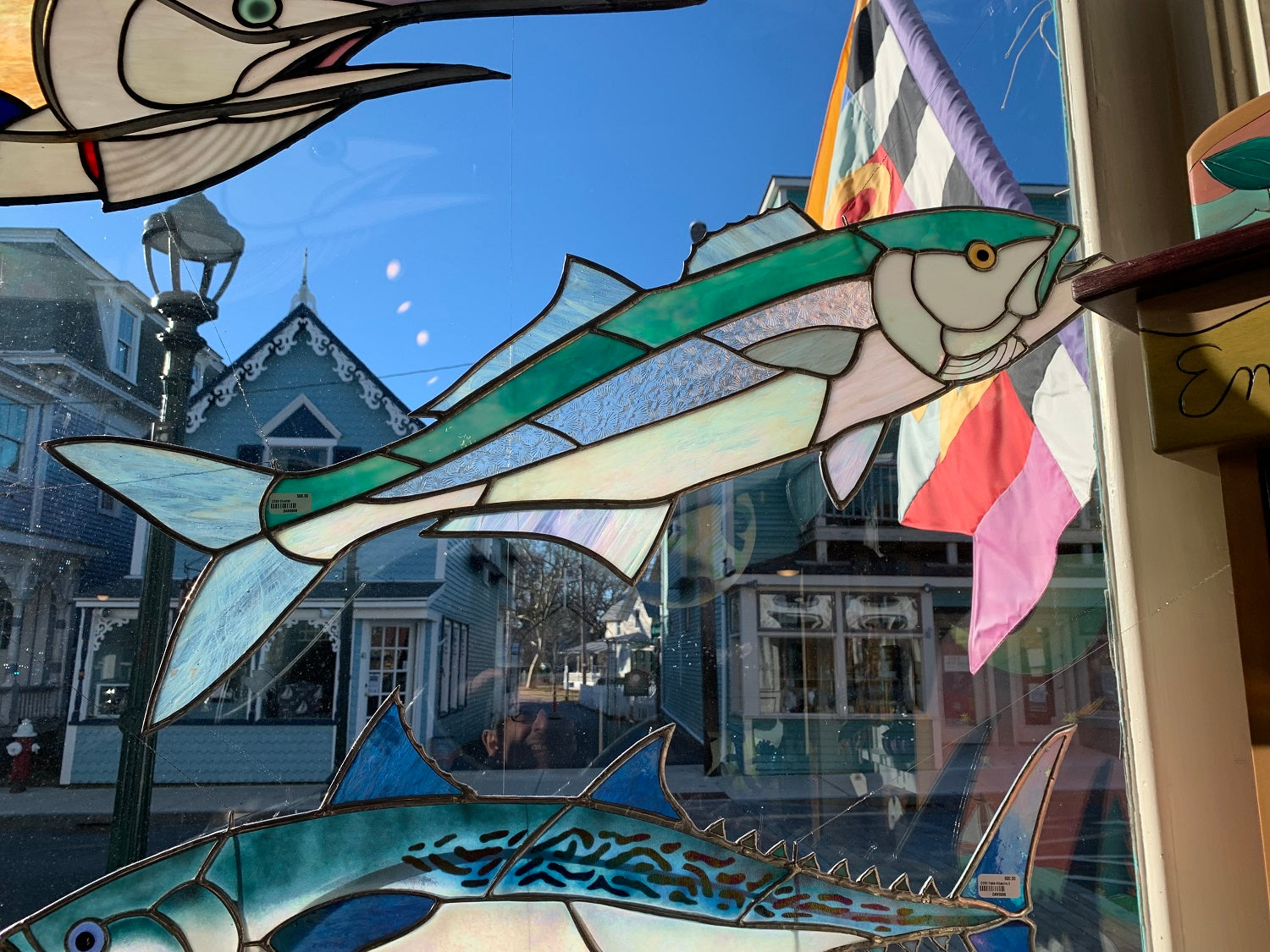Stained Glass Bluefish 32" L