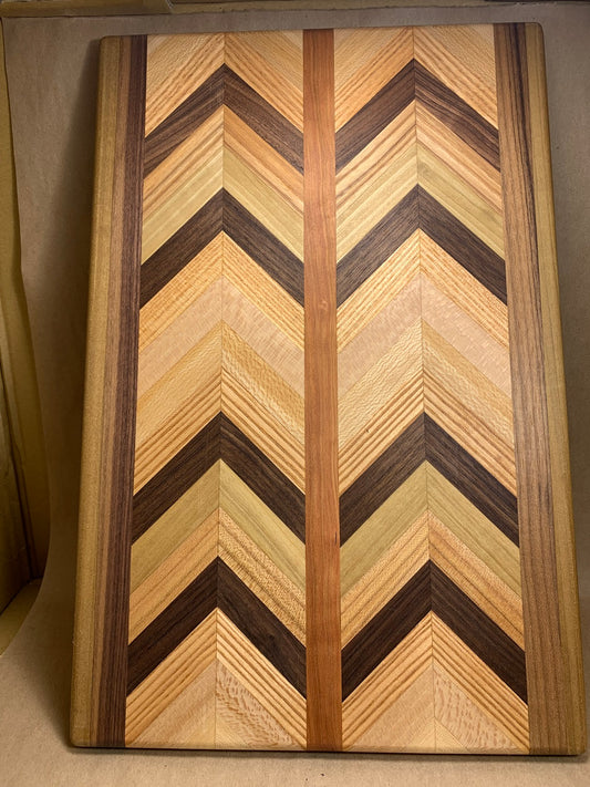 Hardwood Herringbone Cutting Board