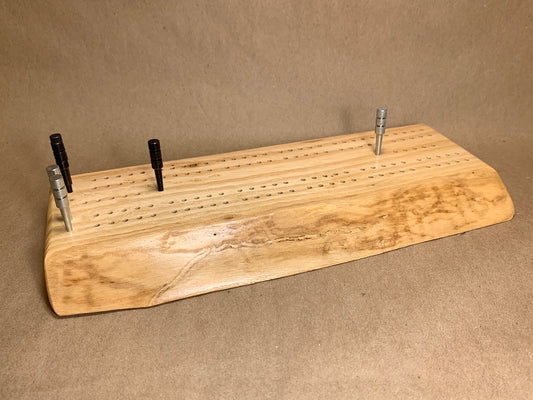 Live Edge Maple Cribbage Board