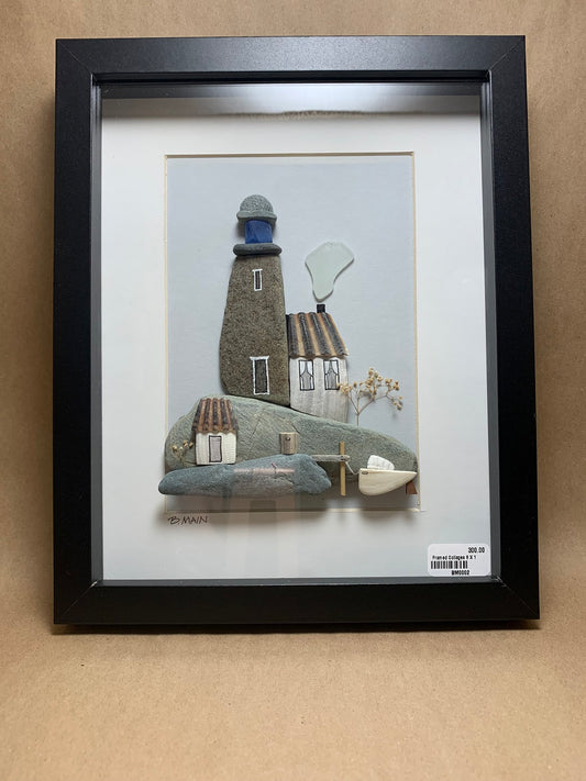 Framed Collage of Beach Finds 8x10