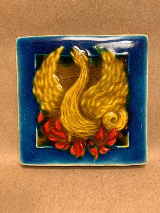 Phoenix Rising Tile Approx 4.5"x 4.5"