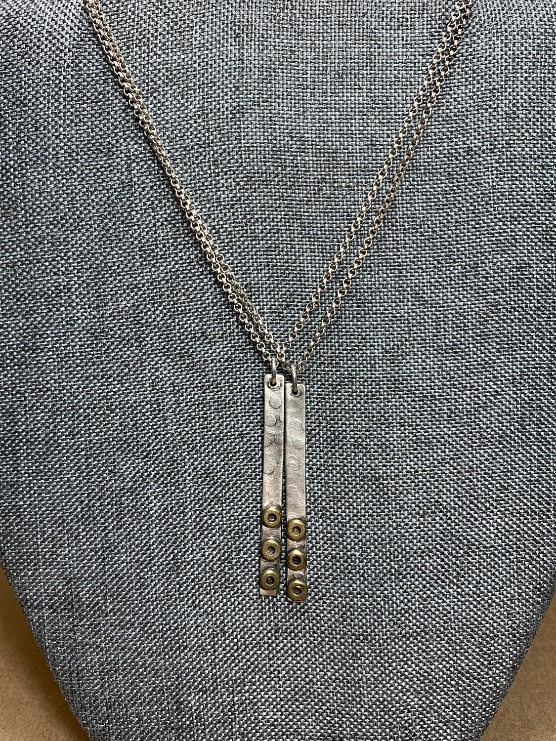 Sterling Silver and Brass Necklace