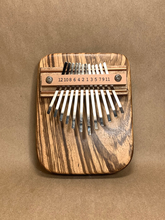 12 Key Zebrawood Thumb Piano