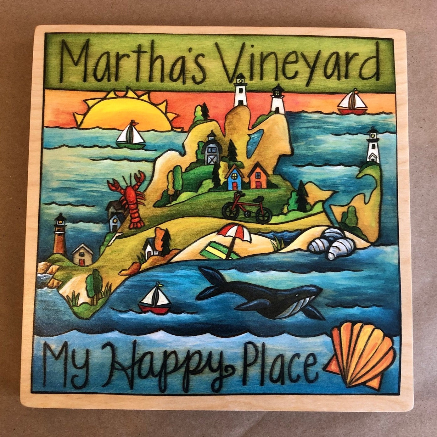 9X9 MV "My Happy Place Plaque