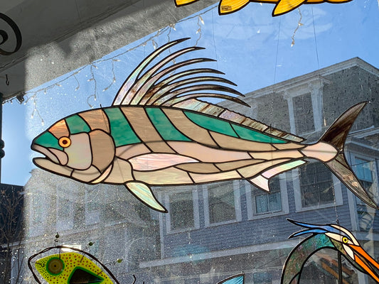 Stained Glass Roosterfish 35" L