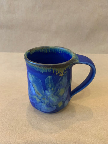 Espresso Cup w/ Handle Blue Glaze
