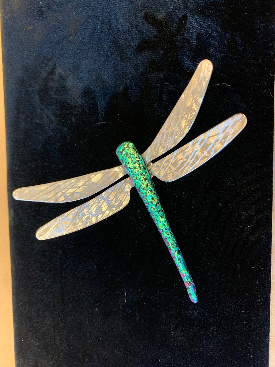 Glass Dragonfly w/ Steel Wings 6