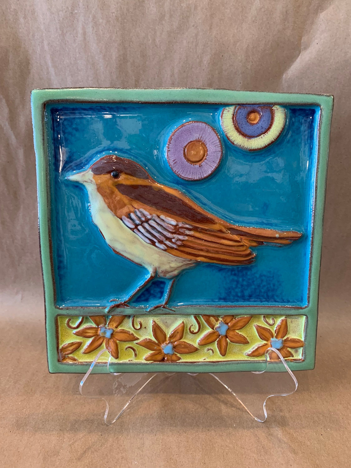 Backyard Bird Tile 8"X 8"